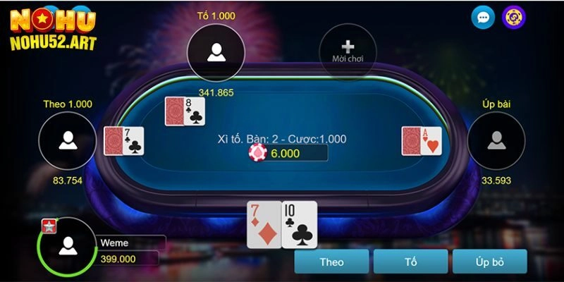 Diễn biến trong 1 ván Xì Tố online kinh điển